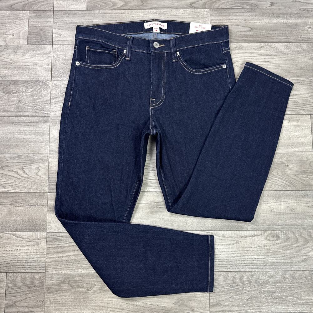 Lucky Brand Ava Mid Rise Skinny Denim Jeans Dark Wash sz 10/30 Ankle